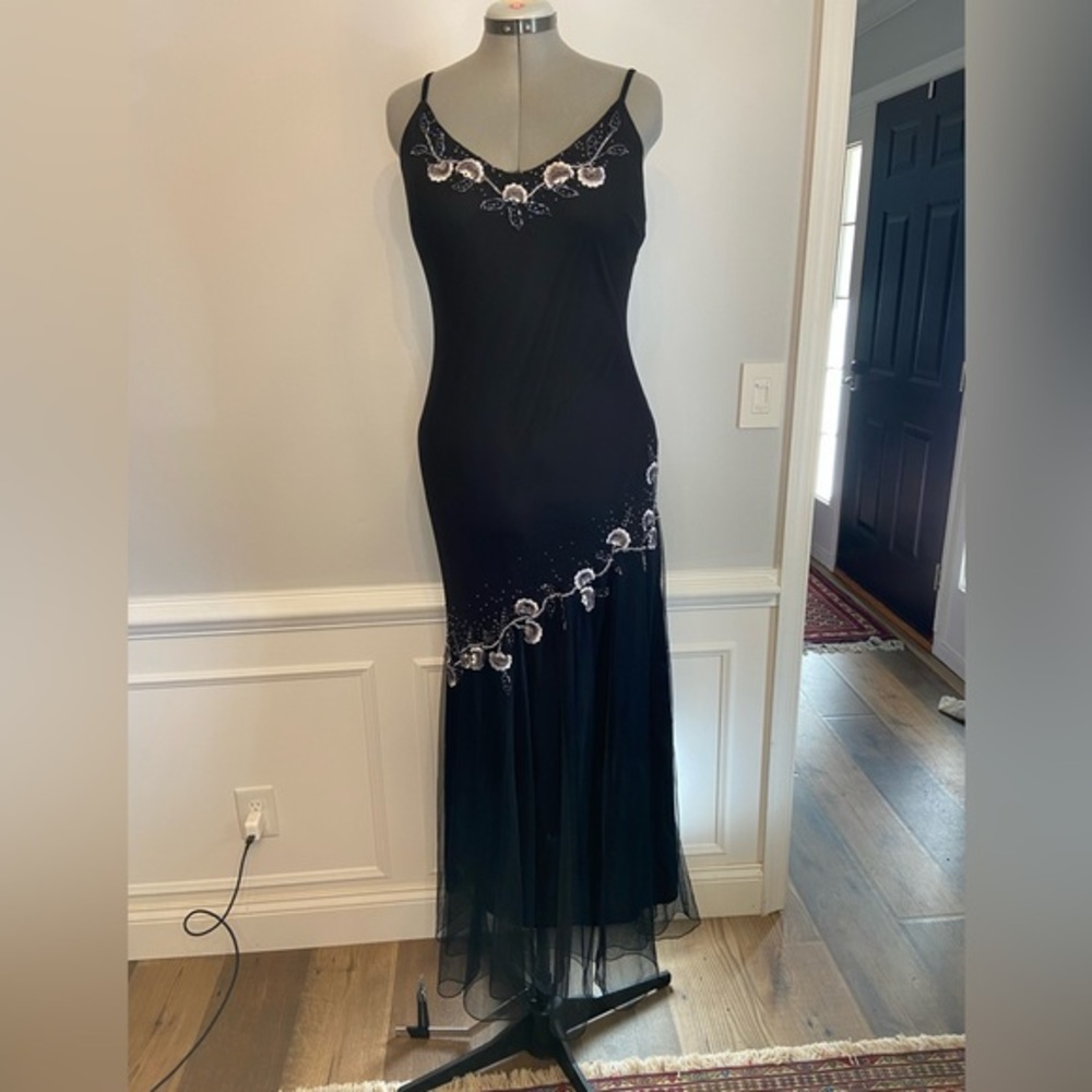 Vintage Black beaded dress size 12